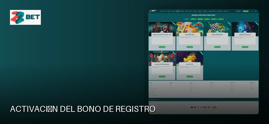22bet promotional banner